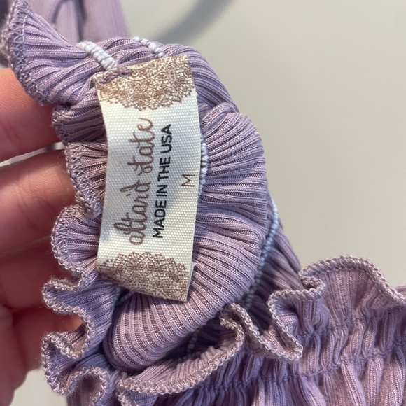 Altard State Cropped purple rouched top - Picture 3 of 3